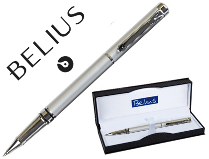 ROLLER BELIUS NUREMBERG GRIS PUNTA 0,5 MM TINTA AZUL EN ESTUCHE