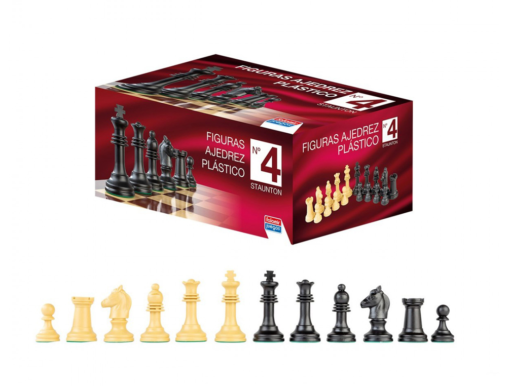 AJEDREZ FALOMIR STAUNTON Nº4 FIGURAS DE PLÁSTICO