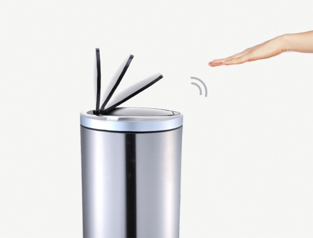 PAPELERA METALICA Q-CONNECT CON SENSOR AUTOMATICO CAPACIDAD 10 LITROS