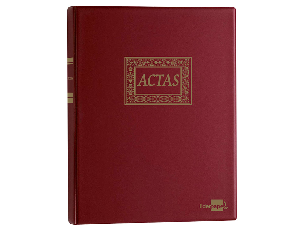LIBRO LIDERPAPEL DIN A4 ACTAS 30 ANILLAS CON 100 HOJAS MOVIBLES FOLIADAS