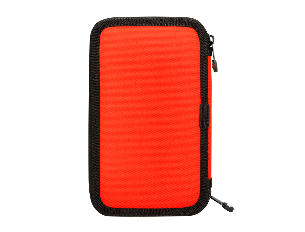 PLUMIER ESCOLAR ANTARTIK DOBLE CREMALLERA COLOR ROJO 28 PIEZAS