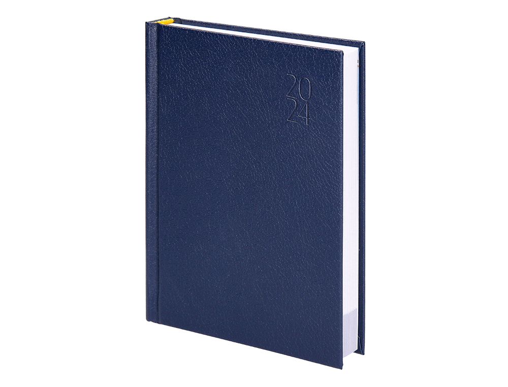 AGENDA ENCUADERNADA LIDERPAPEL CORFU A4 2024 DIA PAGINA COLOR BLUE PAPEL 60 GR