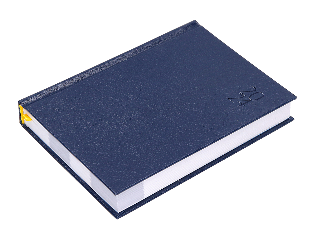 AGENDA ENCUADERNADA LIDERPAPEL CORFU A4 2024 DIA PAGINA COLOR BLUE PAPEL 60 GR