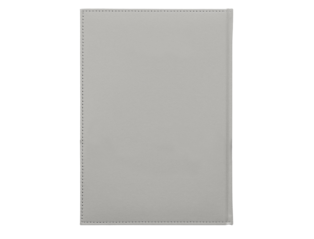 AGENDA ENCUADERNADA LIDERPAPEL CRETA 17X24 CM 2024 DIA PAGINA COLOR GRIS PAPEL 70 GR