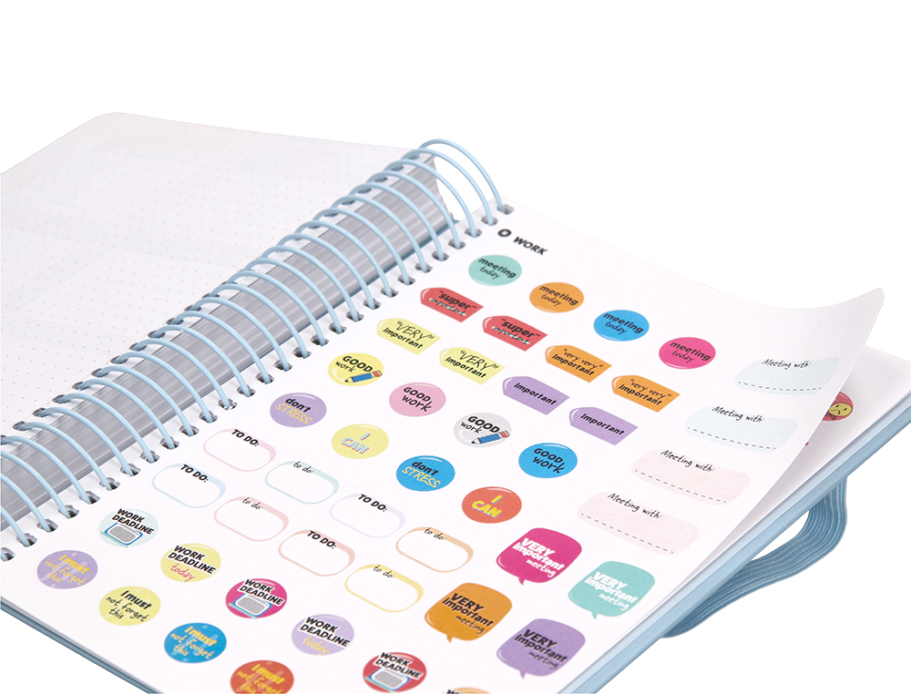 AGENDA DE OFICINA ANTARTIK A6+ 2024 DIA PAGINA 80 GR CON SOBRE Y 3 HOJAS PEGATINAS COLORES SURTIDOS 130X175 MM