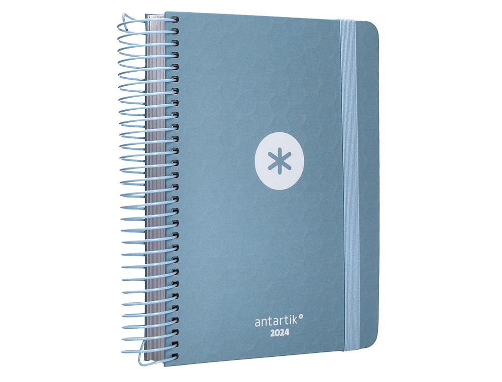 AGENDA DE OFICINA ANTARTIK A6+ 2024 DIA PAGINA 80 GR CON SOBRE Y 3 HOJAS PEGATINAS COLORES SURTIDOS 130X175 MM