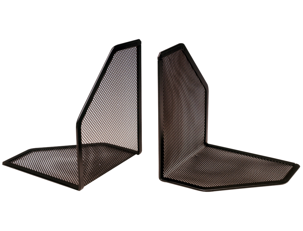 APOYALIBROS METALICO Q-CONNECT KF00857 REJILLA NEGRO JUEGO 170X140X135 MM