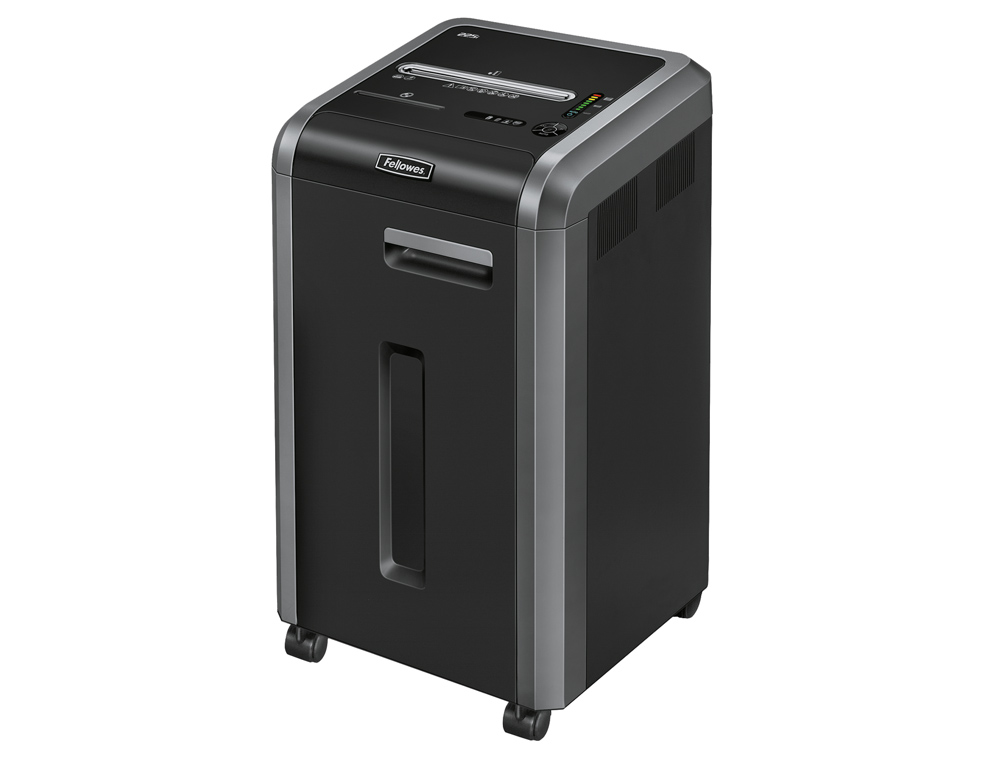 DESTRUCTORA DE DOCUMENTOS FELLOWES 225CI CAPACIDAD DE CORTE 24 H DESTRUYE GRAPAS CLIPS CD Y TARJETAS 60 LITROS