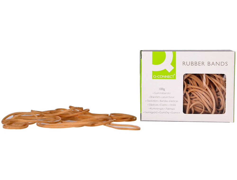 GOMILLAS ELASTICAS Q-CONNECT 100 GR NUMERO 10 100 X 2 MM