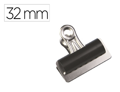 PINZA METALICA Q-CONNECT PALA FIJA 32 MM CAJA DE 10 UNIDADES