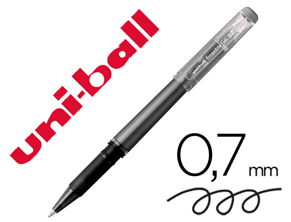 ROTULADOR UNI-BALL ROLLER UF-222 TINTA GEL BORRABLE 0,7 MM NEGRO