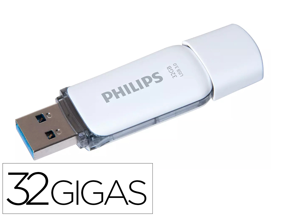 MEMORIA USB PHILIPS FLASH USB 3.0 32GB SNOW GREY