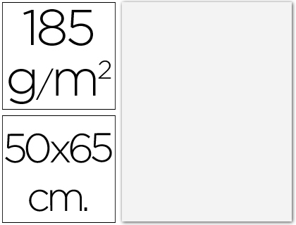 CARTULINA GUARRO BLANCA 50X65 CM 185 GR