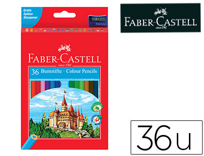 LAPICES DE COLORES FABER-CASTELL C/36 COLORES HEXAGONAL MADERA REFORESTADA